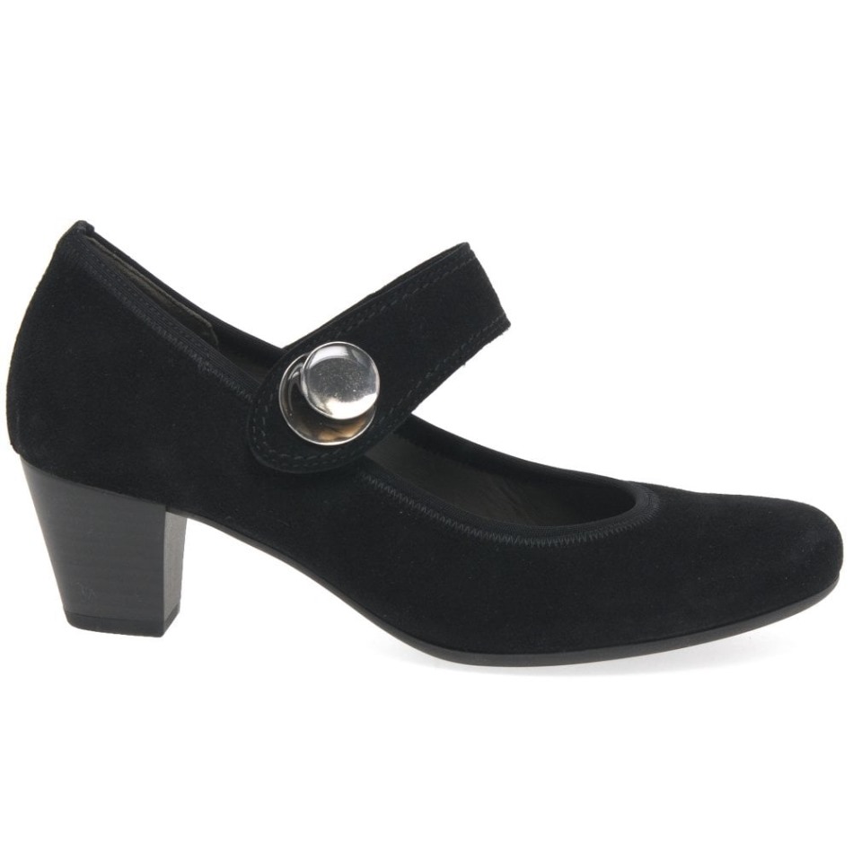Gabor Daim Noir | Escarpins Mary Jane Exclusifs Nola Pour Femmes